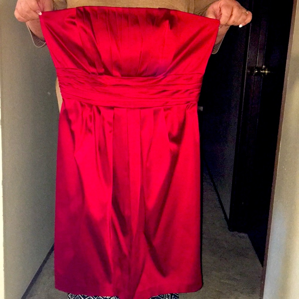 White House Black Market red dress